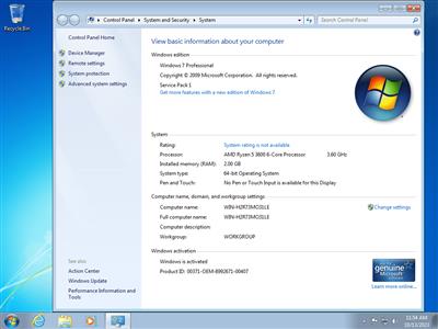 Windows 7 Professional SP1 Multilingual Preactivated October  2023