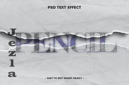 Pencil Art Textured Paper Cut Text Effect - GKGAD6E