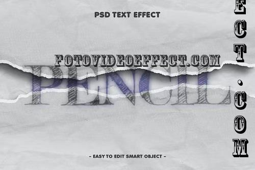 Pencil Art Textured Paper Cut Text Effect - GKGAD6E