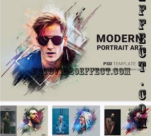 Modern Portrait Art PSD Template - WHQ6NLN