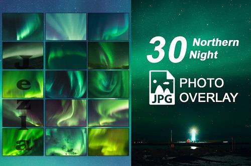30 Northern Night Photo Overlay - 68765612