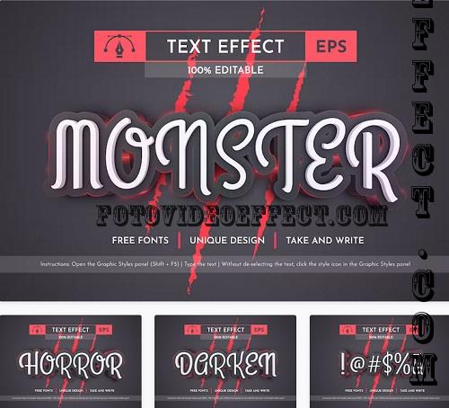 Red Monster - Editable Text Effect - 50811489