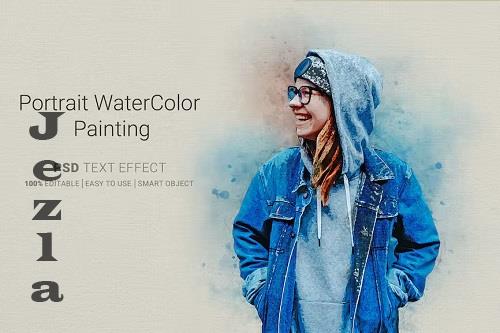 Portrait WaterColor Painting Template - 67MY3QC