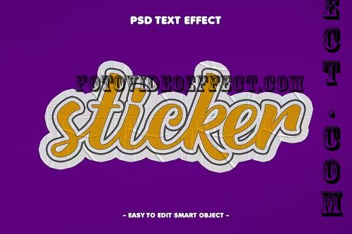 Adhesive Sticker Psd Layer Style Text Effect - KYSFGVP