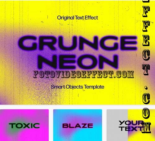 Grunge Neon Text Effect - 53875235