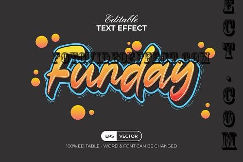 Funday Text Effect Sticker Style - 58618043