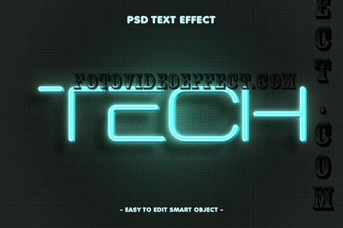 Tech Futuristic Neon Light Text Effect - 84FSVT6