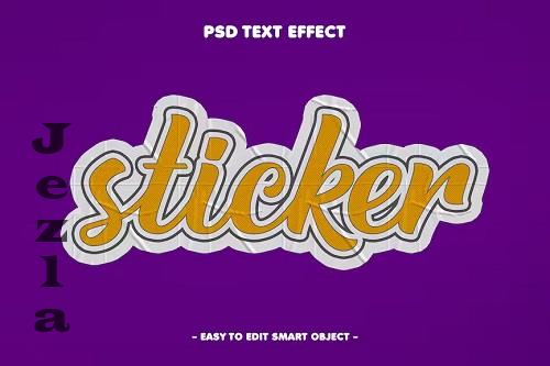 Adhesive Sticker Psd Layer Style Text Effect - KYSFGVP