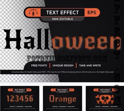 Orange Halloween - Editable Text Effect, Font Style - 58619683 - Q4B8MHD