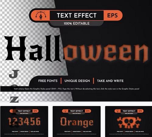 Orange Halloween - Editable Text Effect, Font Style - 58619683 - Q4B8MHD