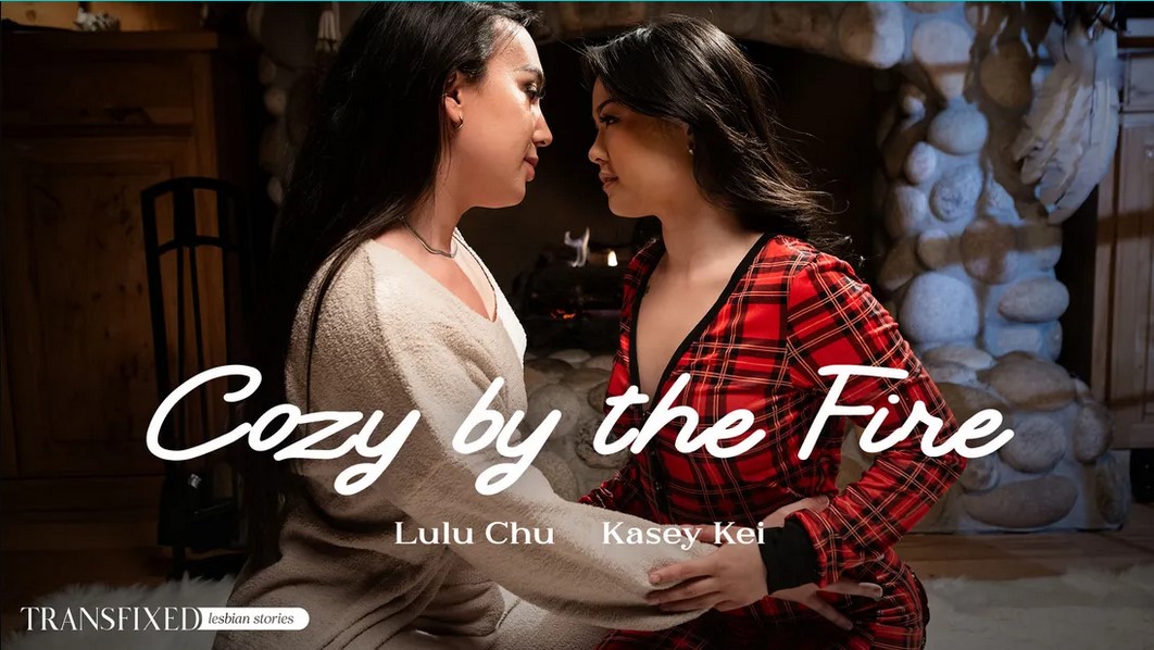 [Transfixed.com/AdultTime.com] Lulu Chu, Kasey Kei(Cozy by the Fire)[2023 г., Transsexual, Feature, Hardcore, All Sex, 540p]