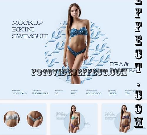 Mockups Bikini Swimsuit. Two Piece - M8Y5H83