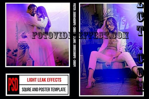 Postter And Square - Light Leak Effects - UPASZ9D