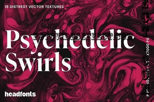Psychedelic Swirls Textures - 8E8TU7W