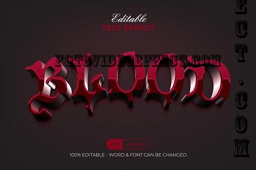 Blood Text Effect Curved Style - 70359953