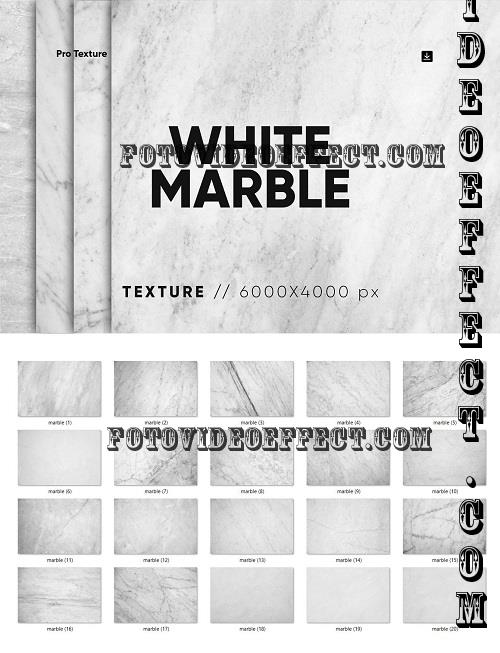 20 White Marble Texture HQ - 42327807