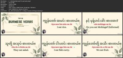 Top 50 Burmese Verbs: Upgrade Your  Speaking 8e694ecde32277c16f2e6da2590371ba