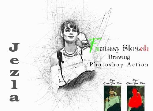 Fantasy Sketch Drawing Ps Action - 42304897