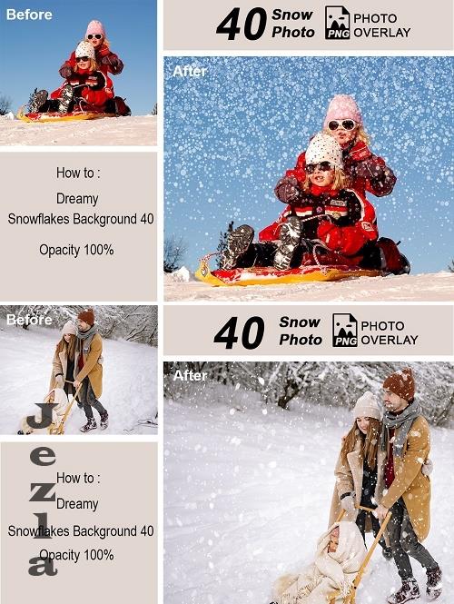 40 Snow PNG Overlay- 91545104