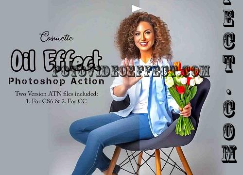 Cosmetic Oil Effect Photoshop Action - 58616649