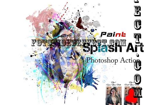 Paint Splash Art Photoshop Action - 43917882