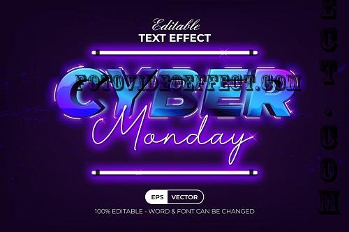 Cyber Monday Text Effect Neon Style - 91527806