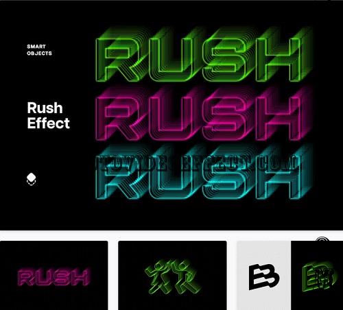 Neon Rushing Text Effect - 83615654