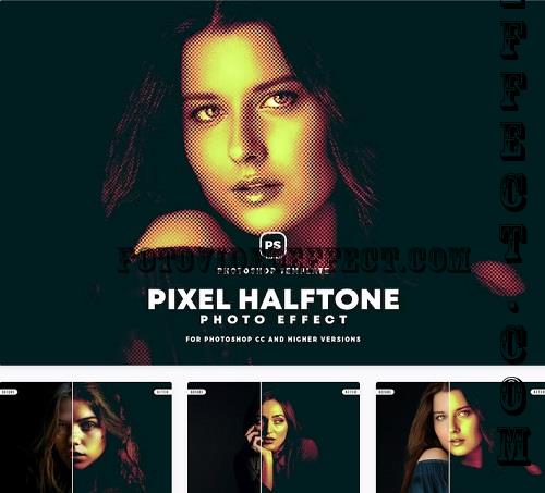 Pixel Halftone Photo Effect - ZFMCA5N