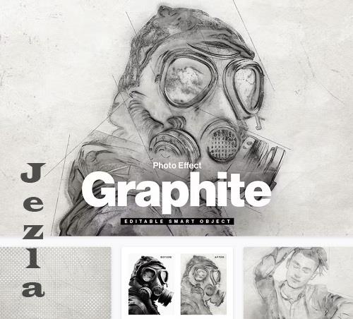 Graphite Pencil Sketch Photo Effect Template - ABJDWG7