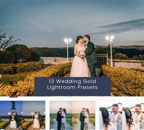 13 Wedding Gold Lightroom Presets - G39GSAL
