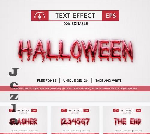 Bloody Halloween - Text Effect - 91535018