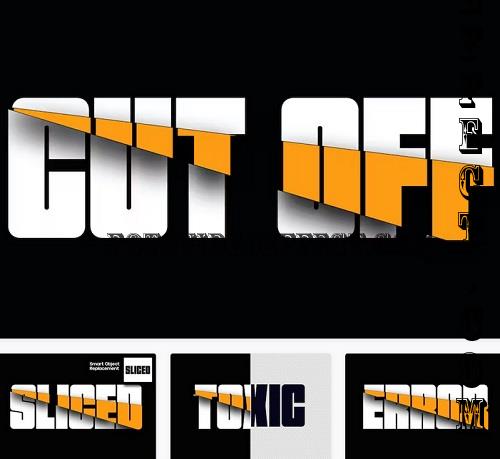 Cut Off Text Effect - T4T9LCG