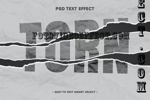 Torn Paper Psd Layer Style Text Effect - X3M45ZD