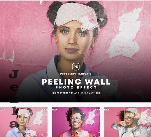 Peeling Wall Photo Effect - B3YCQKC