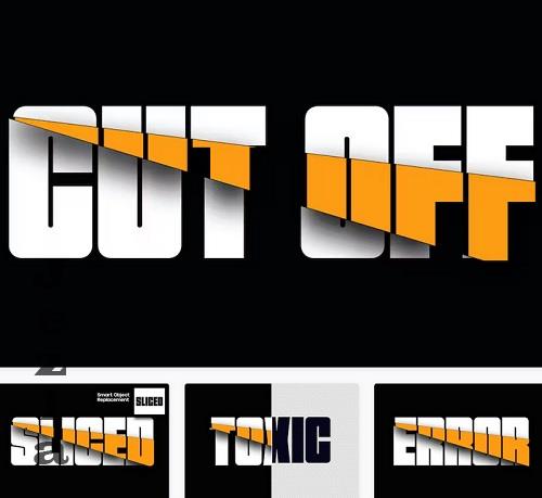 Cut Off Text Effect - T4T9LCG