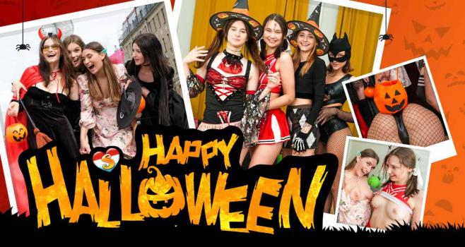 Happy Halloween Lesbian Edition - Jane White, Virgin Butterfly, Elise Moon, Olivia Trunk, Sadistka Hub, Funky Town, Milka Wey (Shaved Pussy, Fabulous Cash) [2023 | FullHD]
