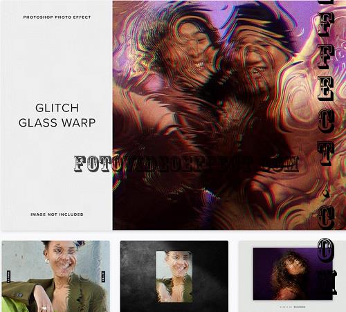 Glitch Glass PSD Photo Effect - PDCB682