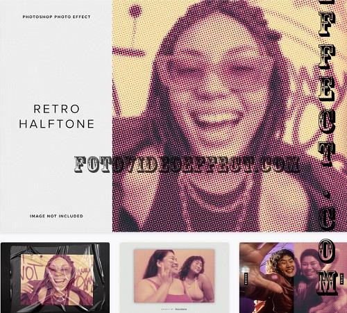 Retro Halftone PSD Photo Effect - SM2FM63