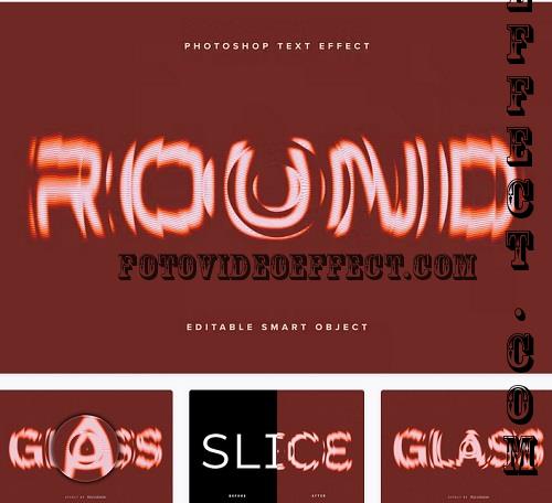 Round Glass Distorted Text Effect Mockup - 2WW9VZP