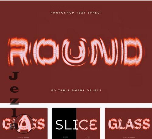 Round Glass Distorted Text Effect Mockup - 2WW9VZP