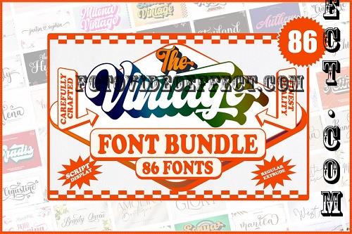 The Vintage Font Bundle - 86 Premium Fonts