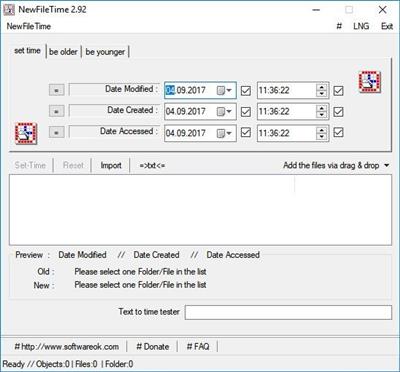 NewFileTime 7.14 for windows download