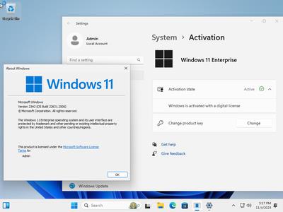 Windows 11 Enterprise 23H2 Build 22631.2506 (No TPM Required) Preactivated Multilingual (x64)