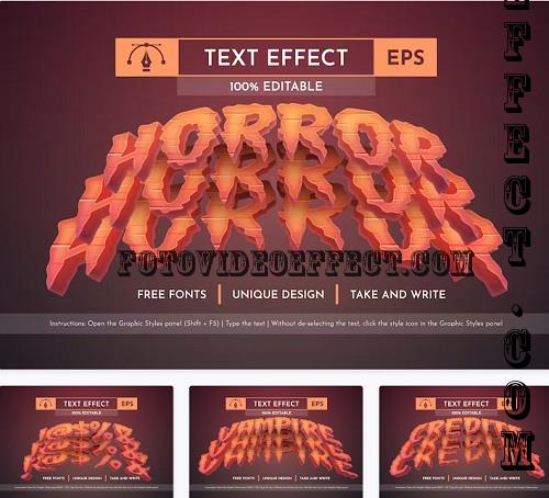 Triple Horror - Editable Text Effect - 91545886