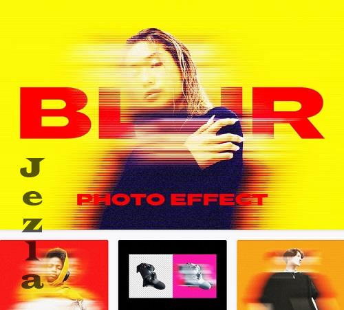 Stripe Motion Blur Photo Effect - 91568366