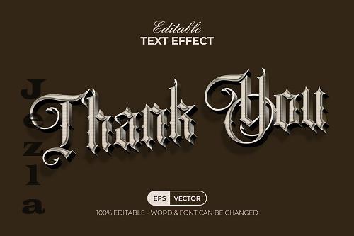 Vintage Text Effect Wave Style - 91549363