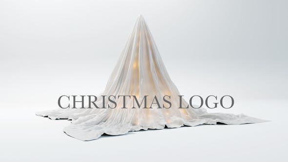 Videohive - Christmas logo hidden under a white cloth 48937394