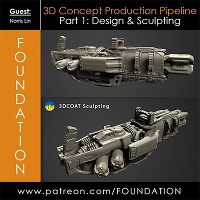 Gumroad – 3D Concept Production Pipeline, Part 1 Design & Sculpting