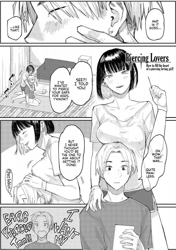 [Higeta] Sashi Ai - Piasu Joshi no Mitashi-kata | Piercing Lovers - How to fill the Heart of a Piercing Loving Girl (High Voltage!) [English] Hentai Comic