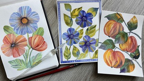 Watercolor With Mosaic Effect – New Fun Technique
